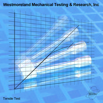 Tensile Test graph with specimen and WMT&R logo